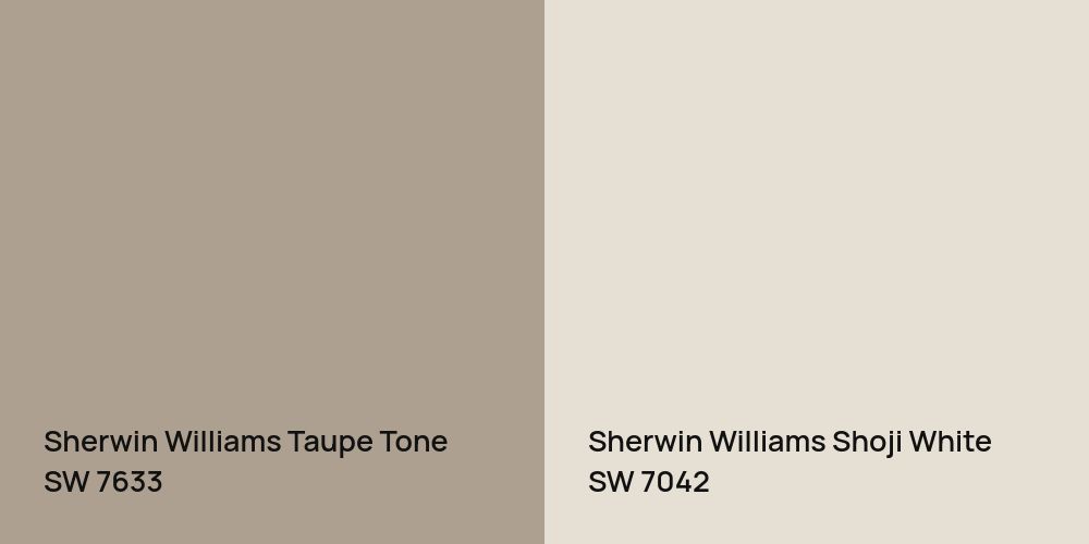 Sherwin Williams Taupe Tone vs. Sherwin Williams Shoji White