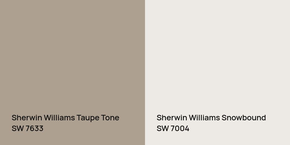 Sherwin Williams Taupe Tone vs. Sherwin Williams Snowbound