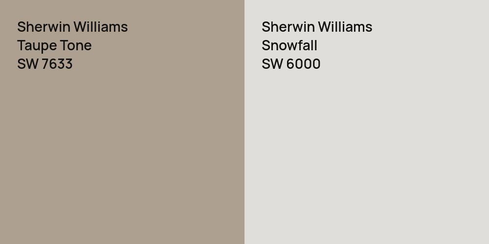 Sherwin Williams Taupe Tone vs. Sherwin Williams Snowfall