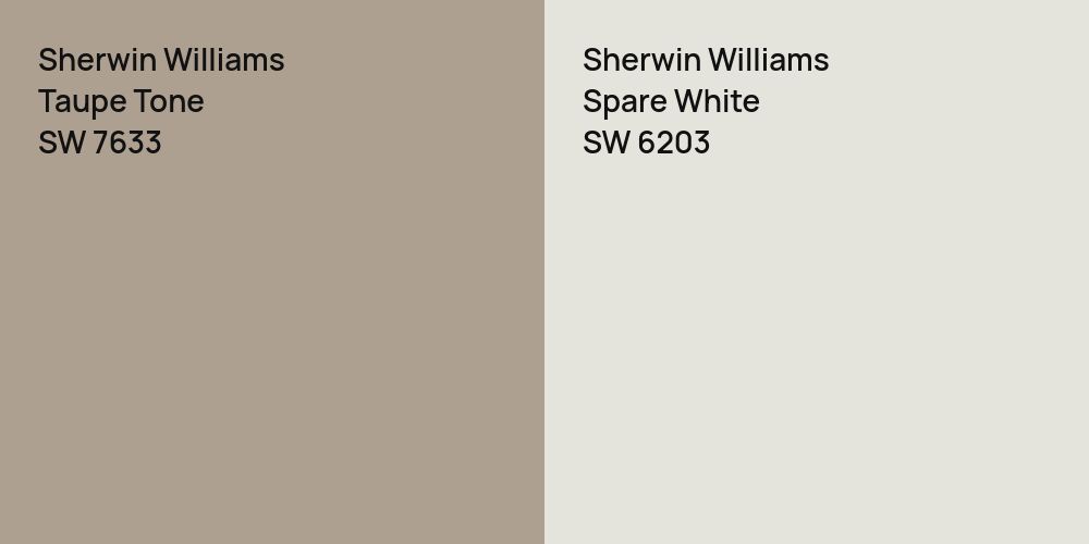 Sherwin Williams Taupe Tone vs. Sherwin Williams Spare White