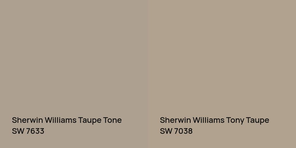 Sherwin Williams Taupe Tone vs. Sherwin Williams Tony Taupe