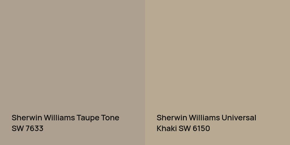 Sherwin Williams Taupe Tone vs. Sherwin Williams Universal Khaki