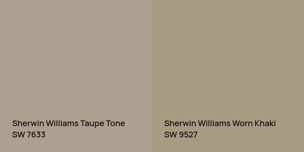 Sherwin Williams Taupe Tone vs. Sherwin Williams Worn Khaki