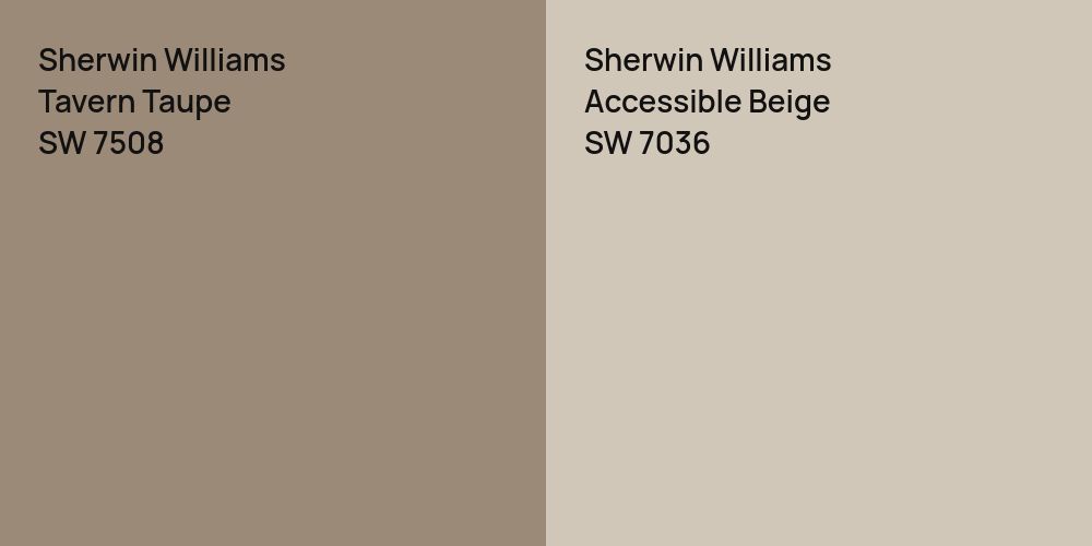 Sherwin Williams Tavern Taupe vs. Sherwin Williams Accessible Beige