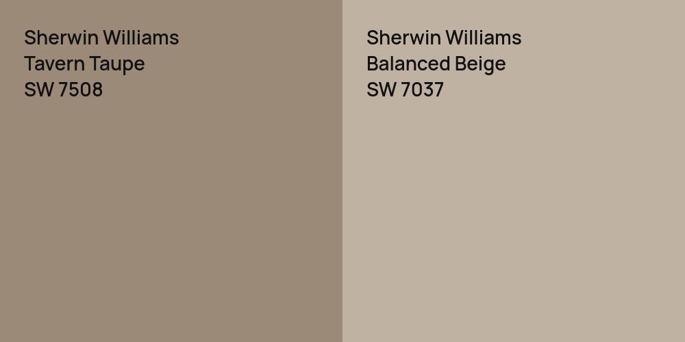 Sherwin Williams Tavern Taupe vs. Sherwin Williams Balanced Beige