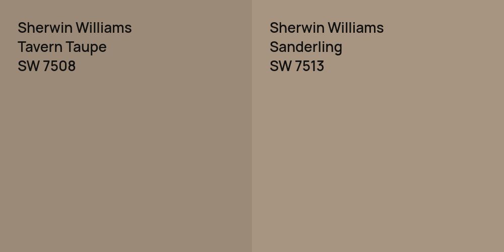 Sherwin Williams Tavern Taupe vs. Sherwin Williams Sanderling