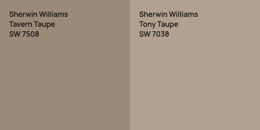 Sherwin Williams Tavern Taupe vs. Sherwin Williams Tony Taupe