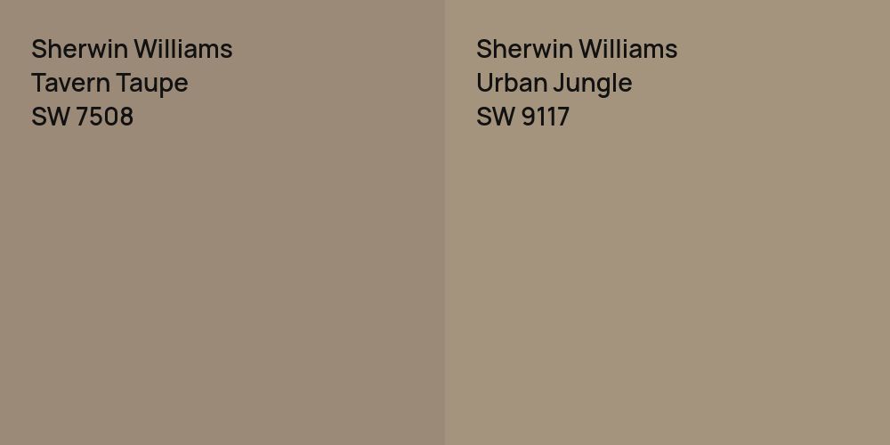 Sherwin Williams Tavern Taupe vs. Sherwin Williams Urban Jungle