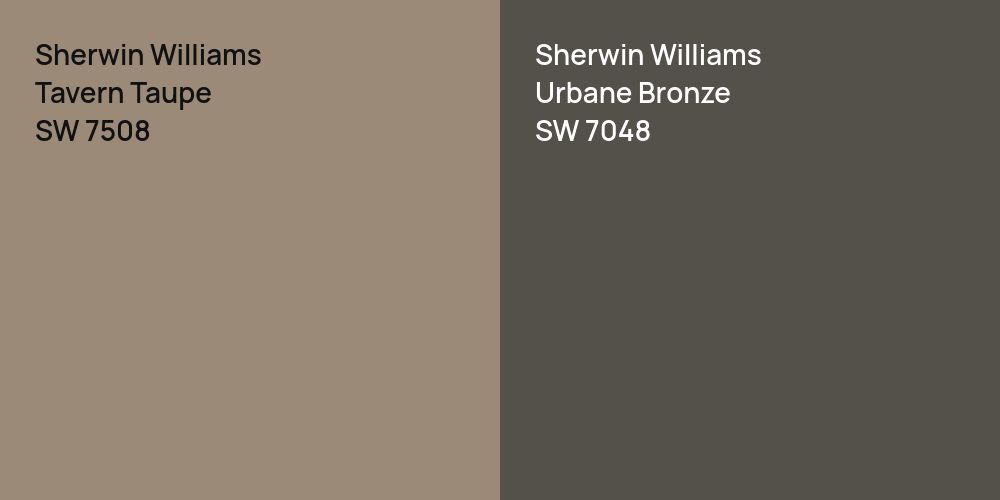 Sherwin Williams Tavern Taupe vs. Sherwin Williams Urbane Bronze