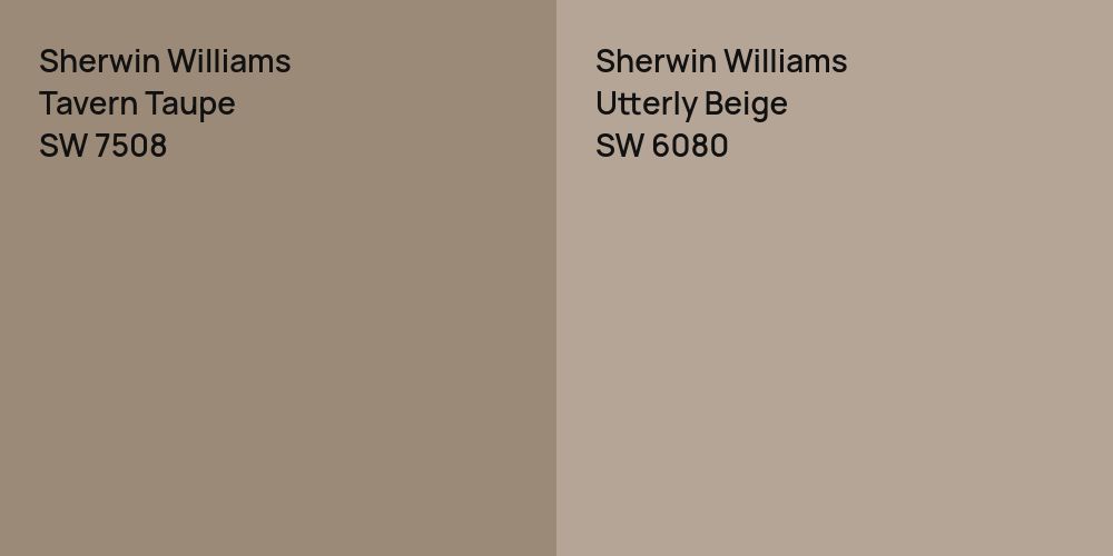 Sherwin Williams Tavern Taupe vs. Sherwin Williams Utterly Beige