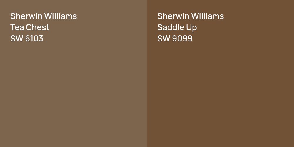 Sherwin Williams Tea Chest vs. Sherwin Williams Saddle Up