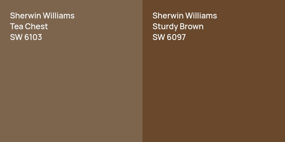 Sherwin Williams Tea Chest vs. Sherwin Williams Sturdy Brown