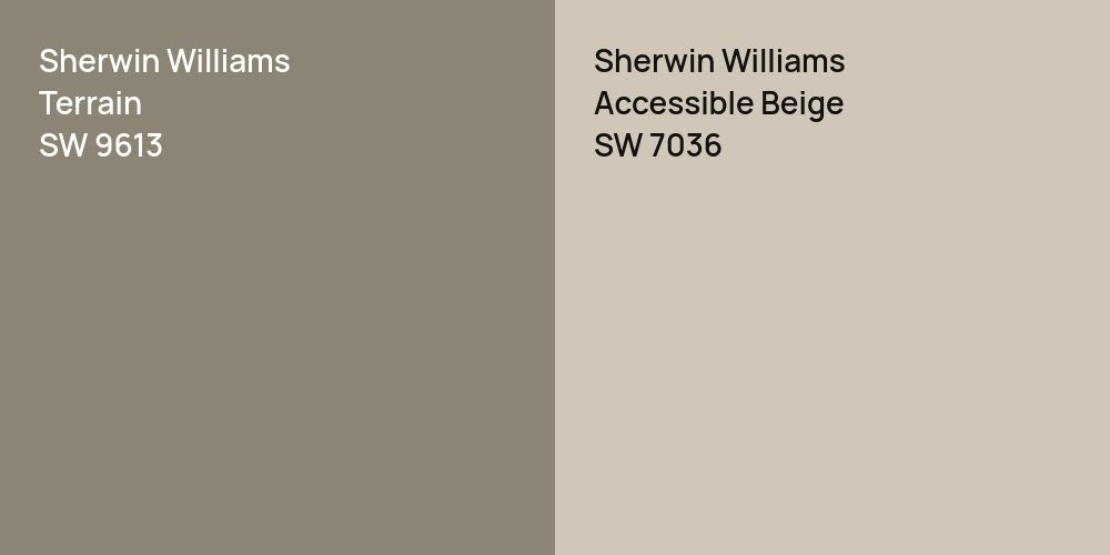 Sherwin Williams Terrain vs. Sherwin Williams Accessible Beige