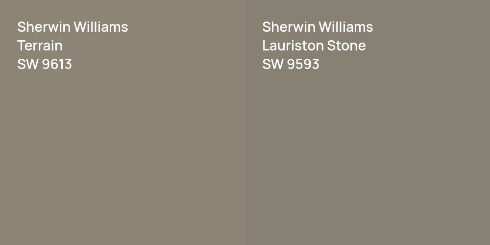 Sherwin Williams Terrain vs. Sherwin Williams Lauriston Stone