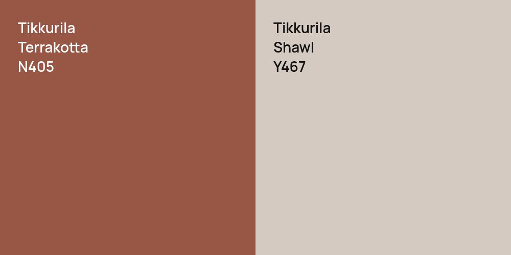 Tikkurila Terrakotta vs. Tikkurila Shawl