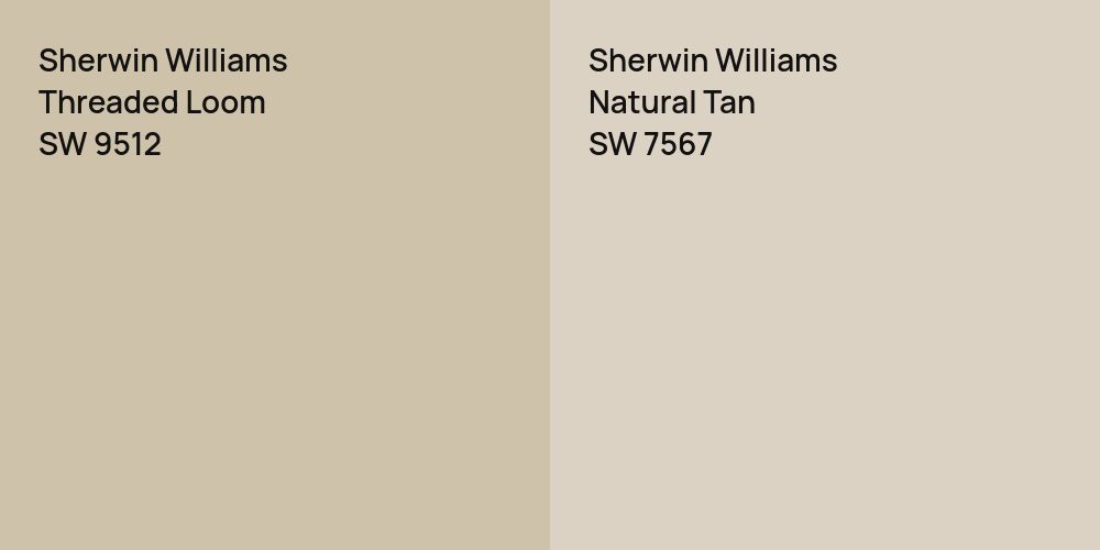 Sherwin Williams Threaded Loom vs. Sherwin Williams Natural Tan