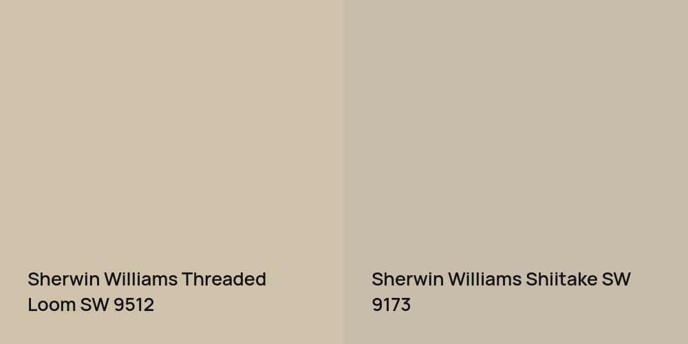 Sherwin Williams Threaded Loom vs. Sherwin Williams Shiitake