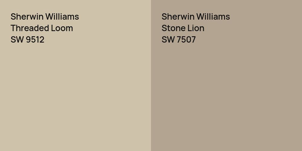 Sherwin Williams Threaded Loom vs. Sherwin Williams Stone Lion