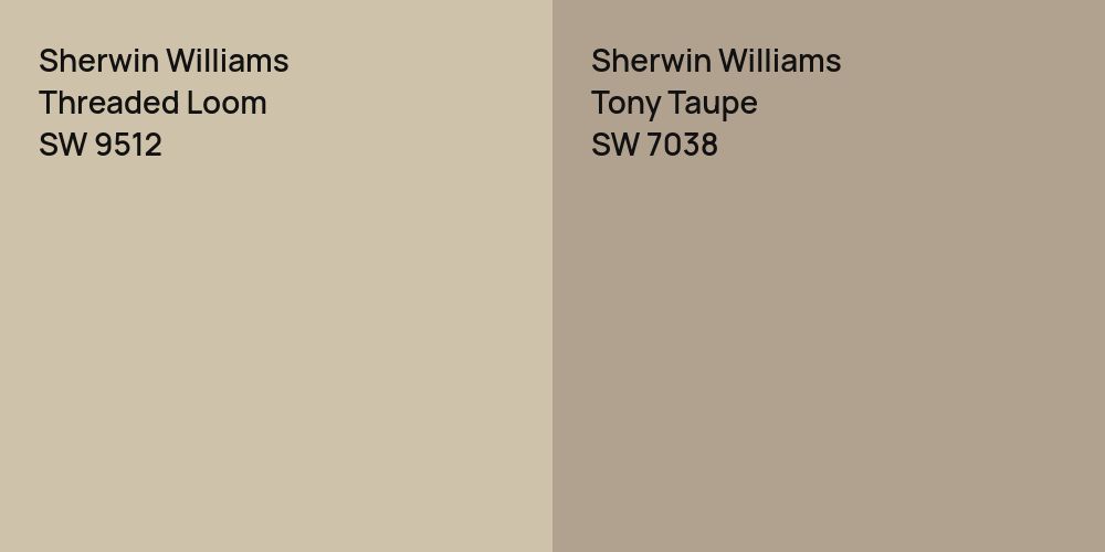 Sherwin Williams Threaded Loom vs. Sherwin Williams Tony Taupe