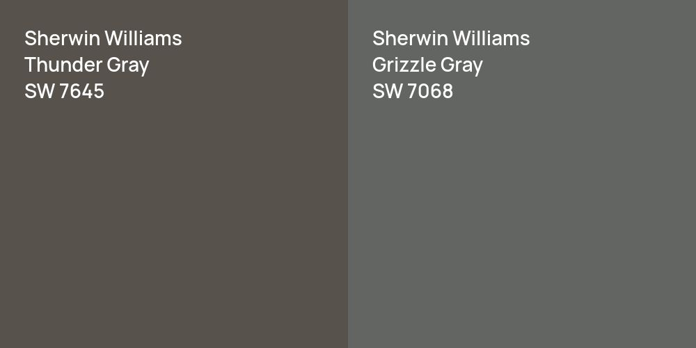 Sherwin Williams Thunder Gray vs. Sherwin Williams Grizzle Gray