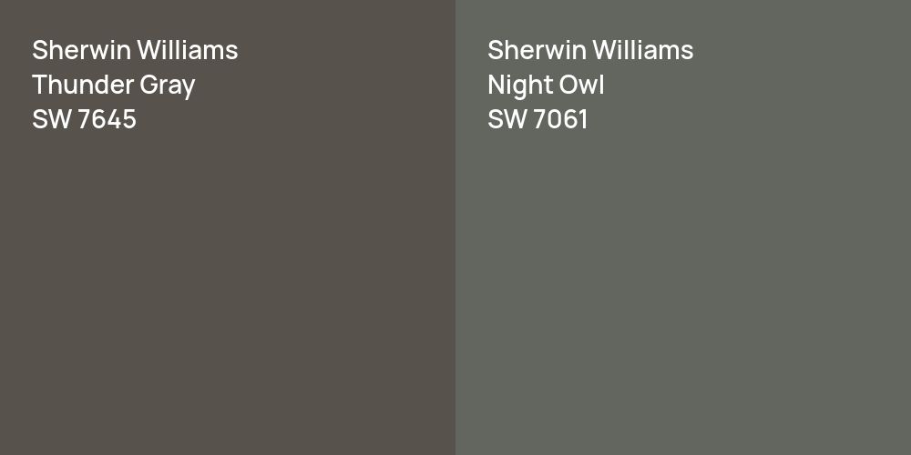 Sherwin Williams Thunder Gray vs. Sherwin Williams Night Owl