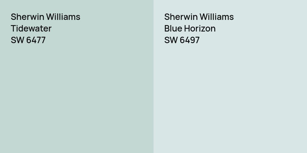 Sherwin Williams Tidewater vs. Sherwin Williams Blue Horizon