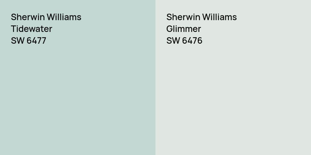 Sherwin Williams Tidewater vs. Sherwin Williams Glimmer