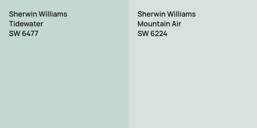 Sherwin Williams Tidewater vs. Sherwin Williams Mountain Air