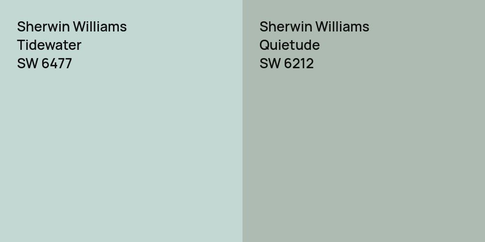 Sherwin Williams Tidewater vs. Sherwin Williams Quietude