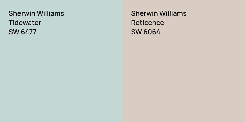 Sherwin Williams Tidewater vs. Sherwin Williams Reticence