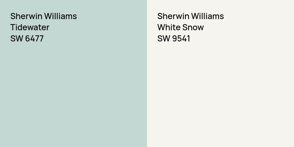 Sherwin Williams Tidewater vs. Sherwin Williams White Snow