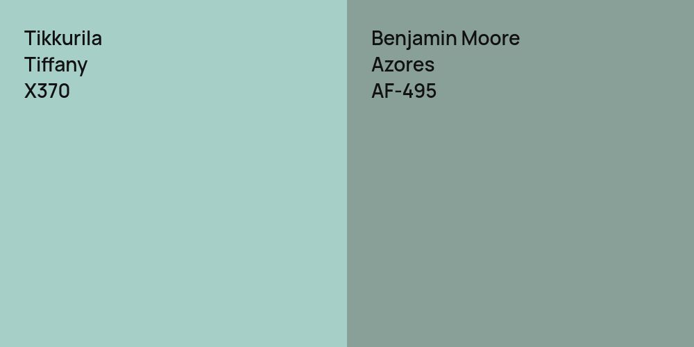 Tikkurila Tiffany vs. Benjamin Moore Azores