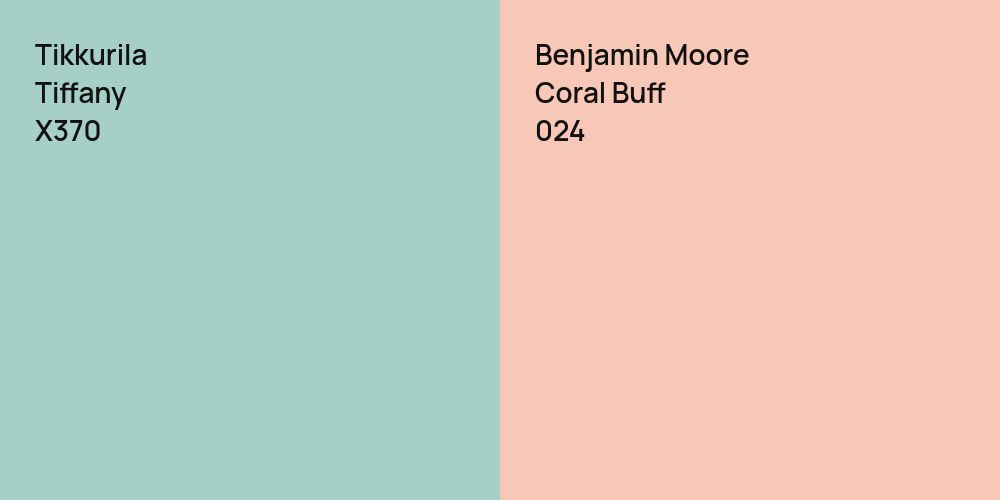 Tikkurila Tiffany vs. Benjamin Moore Coral Buff