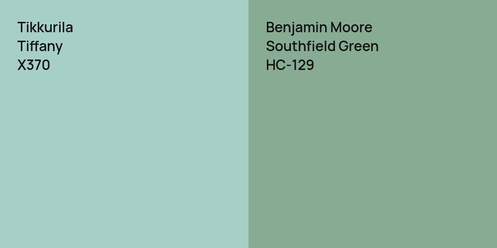 Tikkurila Tiffany vs. Benjamin Moore Southfield Green