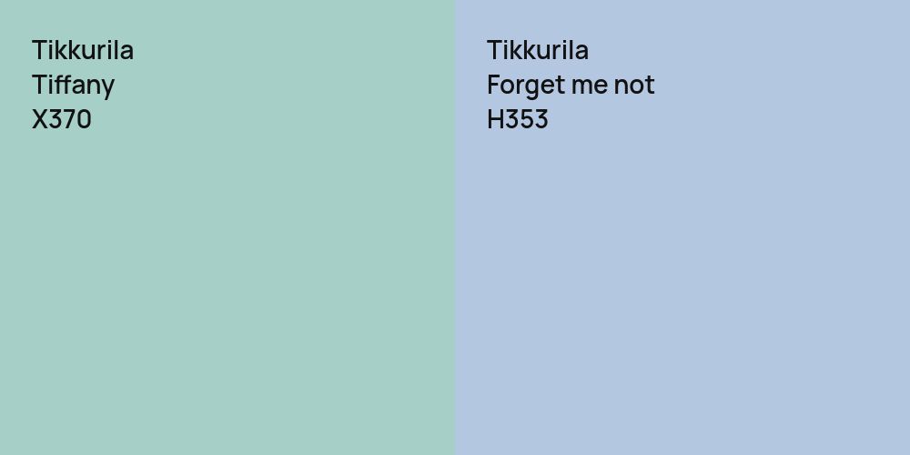 Tikkurila Tiffany vs. Tikkurila Forget me not