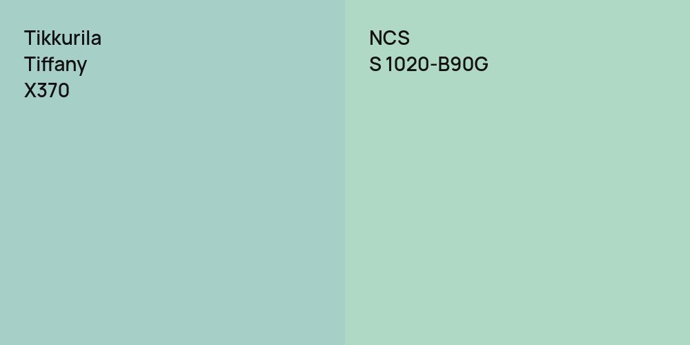 Tikkurila Tiffany vs. NCS S 1020-B90G