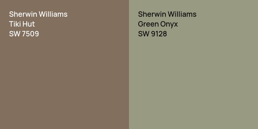 Sherwin Williams Tiki Hut vs. Sherwin Williams Green Onyx