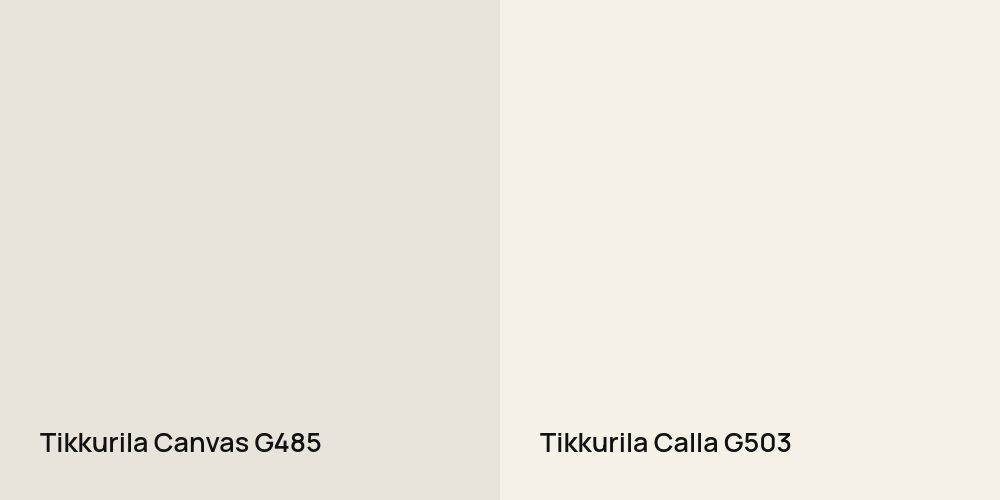 Tikkurila Canvas vs. Tikkurila Calla