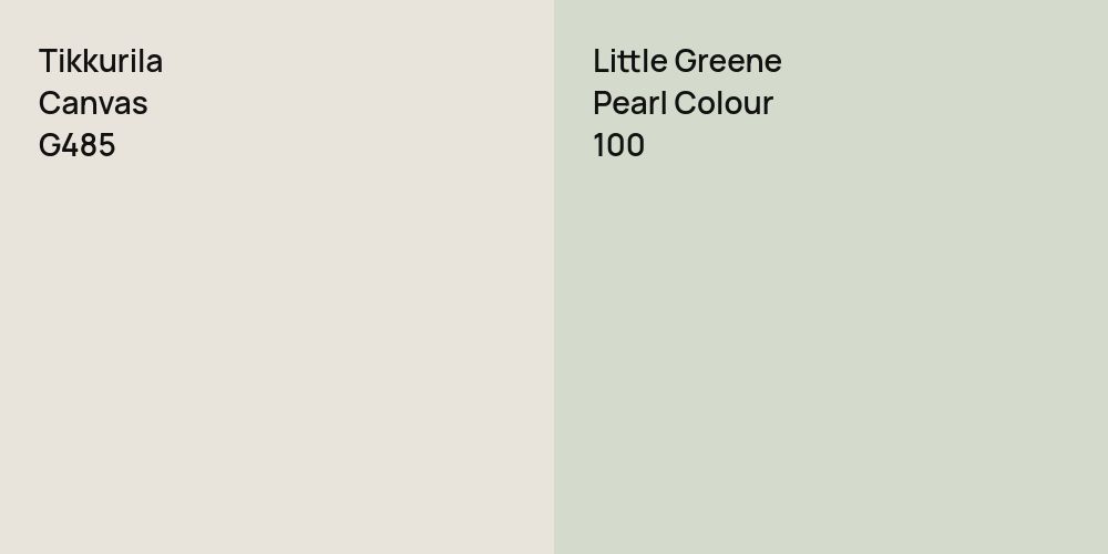 Tikkurila Canvas vs. Little Greene Pearl Colour