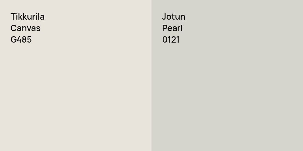 Tikkurila Canvas vs. Jotun Pearl