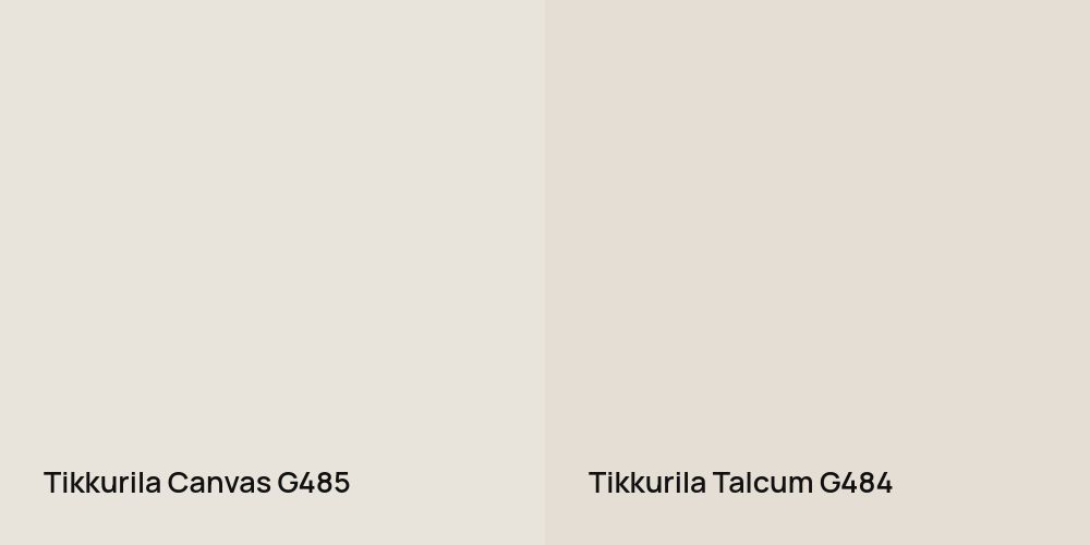 Tikkurila Canvas vs. Tikkurila Talcum