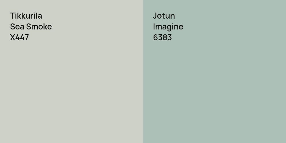 Tikkurila Sea Smoke vs. Jotun Imagine