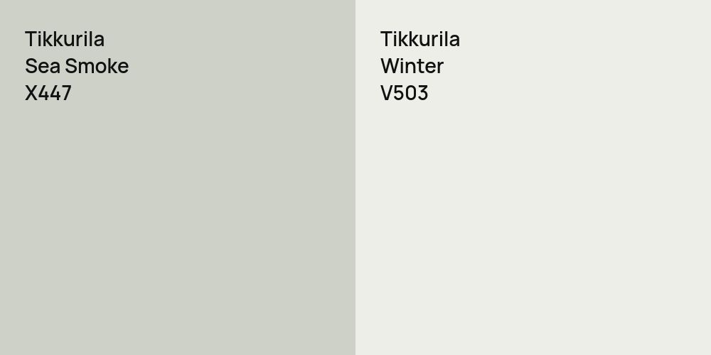 Tikkurila Sea Smoke vs. Tikkurila Winter