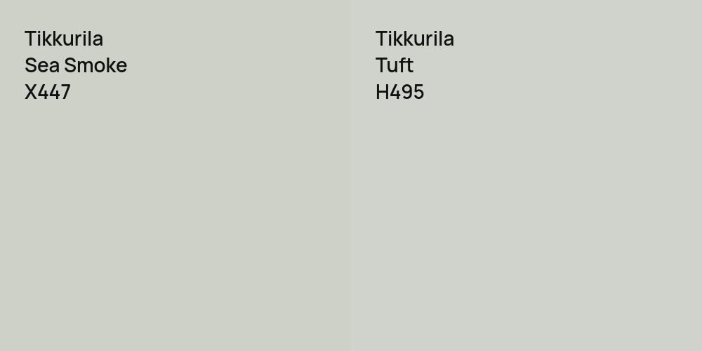 Tikkurila Sea Smoke vs. Tikkurila Tuft