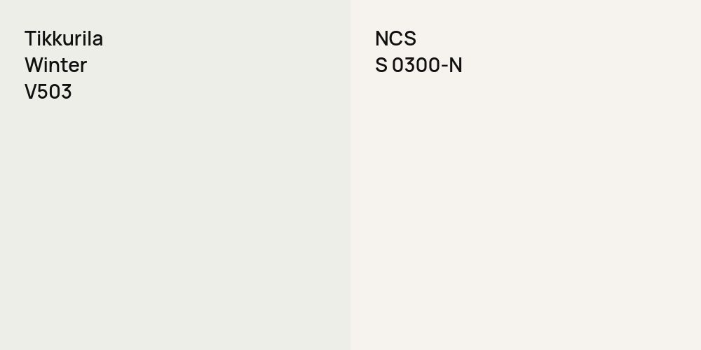 Tikkurila Winter vs. NCS S 0300-N