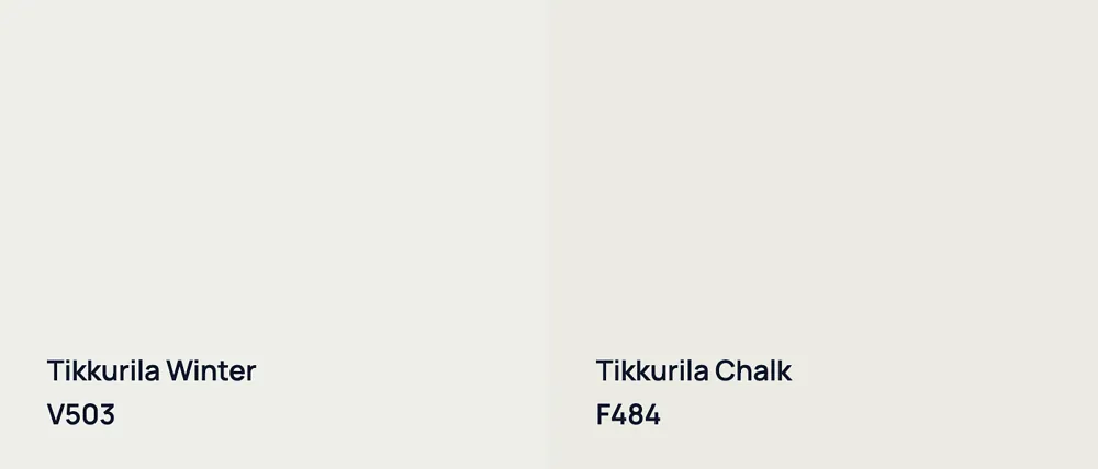 Tikkurila Winter V503 vs Tikkurila Chalk F484