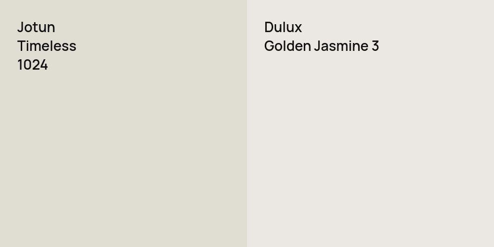 Jotun Timeless vs. Dulux Golden Jasmine 3