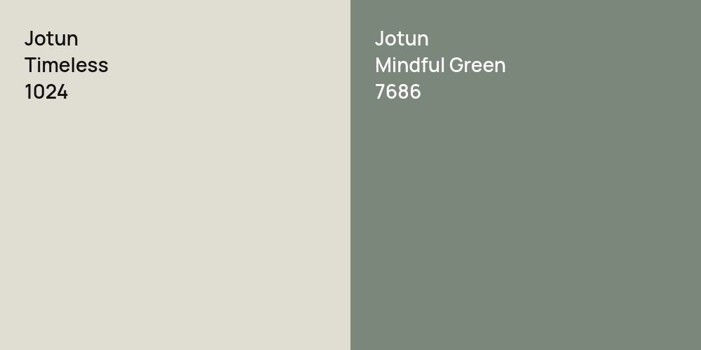 Jotun Timeless vs. Jotun Mindful Green