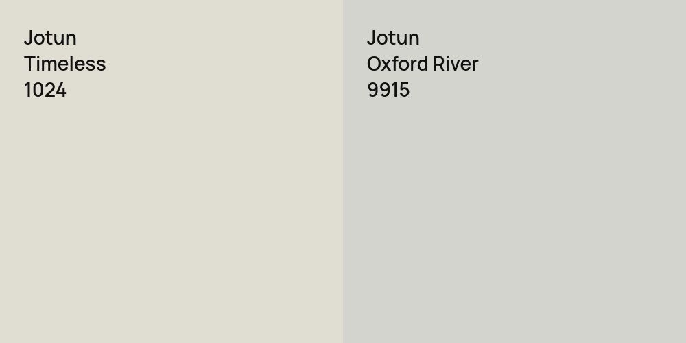 Jotun Timeless vs. Jotun Oxford River