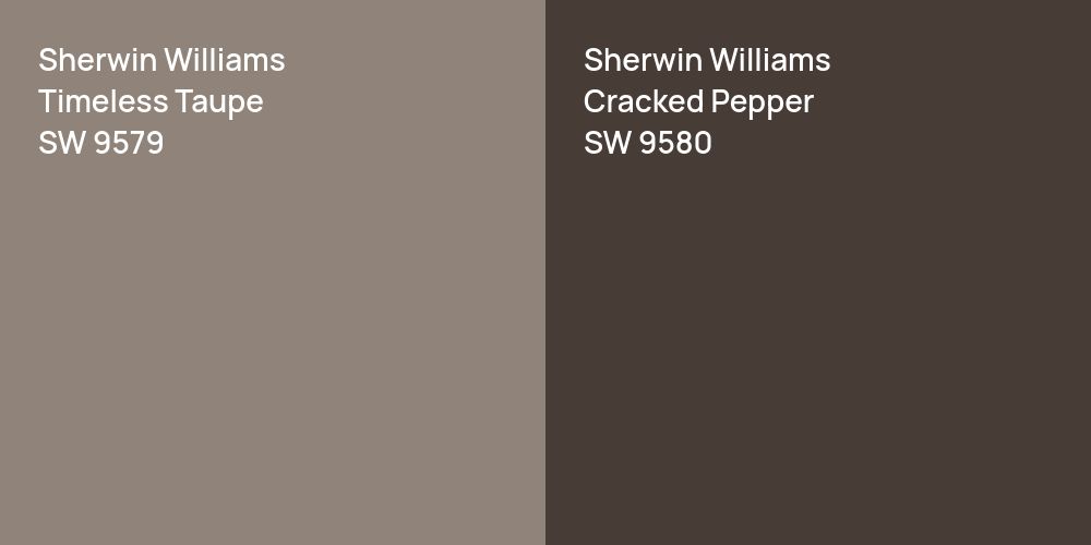 Sherwin Williams Timeless Taupe vs. Sherwin Williams Cracked Pepper